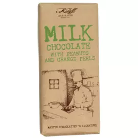 Молочный шоколад с арахисом и апельсиновой цедрой 90г Koleff