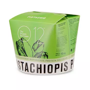 Мороженое молочное белковое со вкусом и ароматом фисташки стакан O12