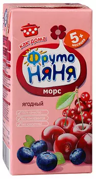 Морс из клюк/черники/вишни ФрутоНяня