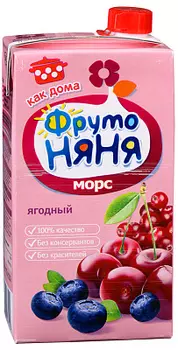 Морс клюква/черника/вишня ФрутоНяня