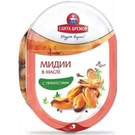 Мясо мидии в растительном масле Южные пряности Санта Бремор