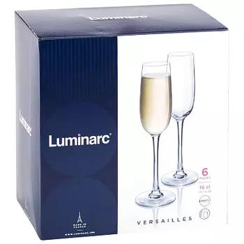 Набор фужеров-бокалов д/шамп. Версаль 6шт 160мл Luminarc
