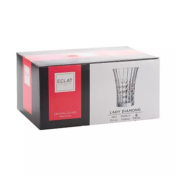 Набор стаканов Леди Даймонд 280мл выс. 6шт Eclat Cda Paris