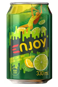 Напиток безалкогольный газированный лимон/лайм/мята Enjoy