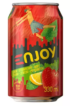 Напиток безалкогольный газированный лимон/мята/клубника Enjoy
