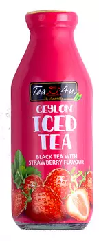 Напиток безалкогольный негазированный Черный чай со вкусом клубники Tea 4 u