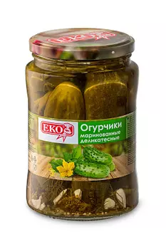 Огурчики маринованные деликатесные 6-9см ЕКО
