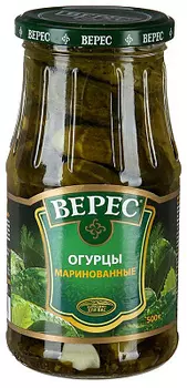 Огурцы маринованные целые 500 г Верес