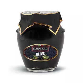 Оливки черные с косточкой в рассоле Romeo Rossi