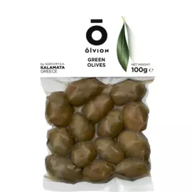 Оливки зеленые вакуум Olvion 0.1 кг.