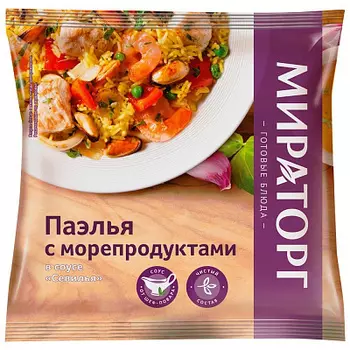 Паэлья с морепродуктами в соусе Севилья 400г Мираторг