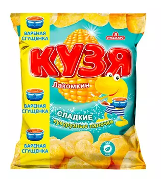 Палочки кукурузные вкус вареной сгущенки Кузя Лакомкин
