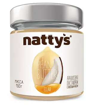 Паста арахисовая Eclair с кокосовым маслом и мёдом Nattys®