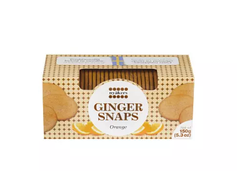 Печенье имбирное со вкусом апельсина Nyakers