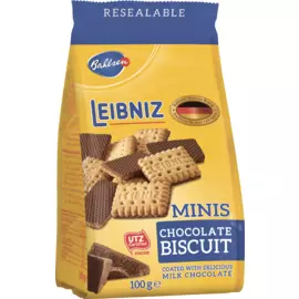 Печенье Leibniz Minis Choco с шоколадом на цельном молоке BAHLSEN