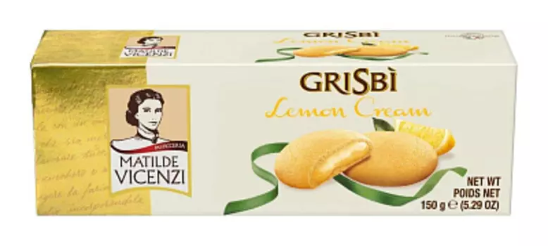 Печенье начинкой из лимонного крема Grisbi 150г