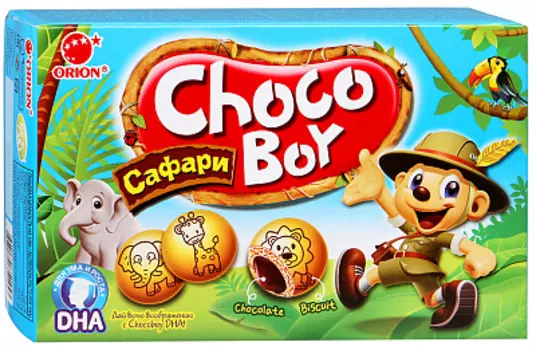 Печенье с глазурью Choco-Boy Safary Orion