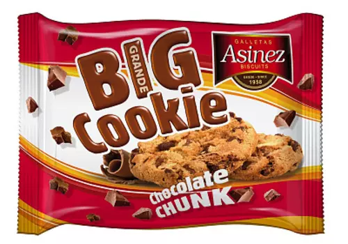 Печенье с кусочками молочного шоколада BIG COOKIE Asinez