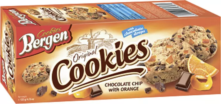 Печенье с кусочками шоколада и апельсина Bergen
