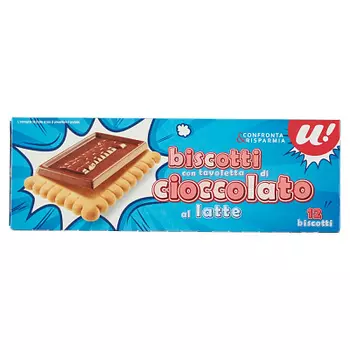 Печенье с плиткой молочного шоколада U!