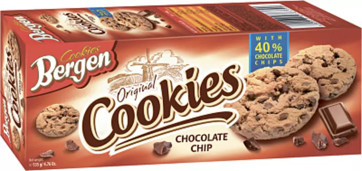 Печенье шоколадное с кусочками шоколада Bergen