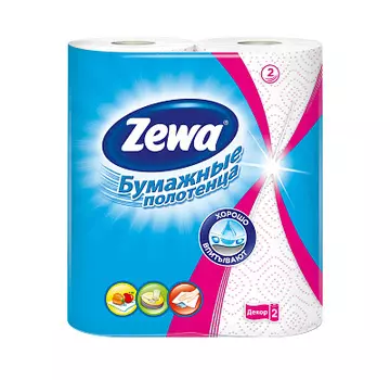 Полотенца бумажные 2шт Декор Zewa