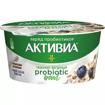 Продукт творожно-йогуртный Probiotic Bowl с черникой спельтой овсом и чиа 3.5% 135 г Активиа