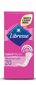 Прокладки ежедневные Libresse DailyFresh Multistyle 20 шт