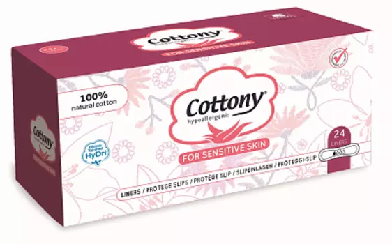 Прокладки ежедневные покрытые сеточкой HyDri для чувствительной кожи 24 шт Сottony