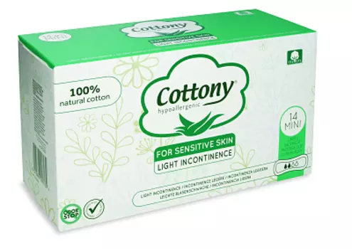Прокладки ультратонкие для чувствительной кожи легкое недержание МИНИ 12шт. Cottony