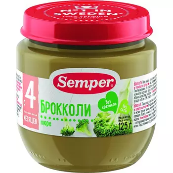 Пюре д/дет.пит. Брокколи 125г Semper