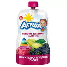 Пюре фруктовое "Агуша" яблоко/ежевика/малина