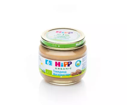 Пюре говядина 6 мес. 80г Hipp