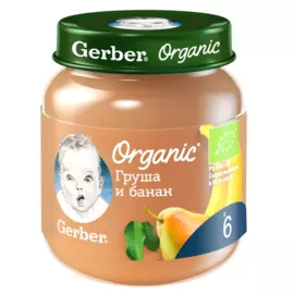 Пюре груша/банан Органик Gerber