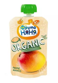 Пюре из манго натуральное ФрутоНяня