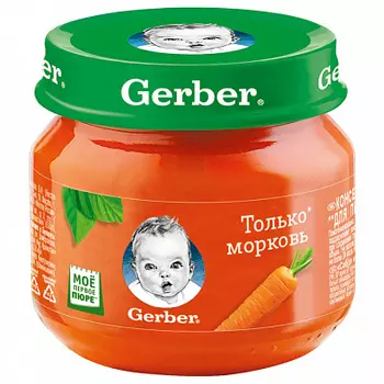Пюре морковь 80 г Gerber