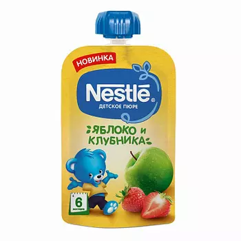 Пюре Nestle яблоко-клубника 90г
