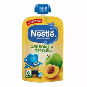 Пюре Nestle яблоко персик, 90г