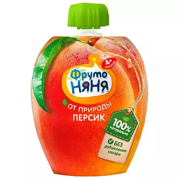 Пюре персиковое натуральное ФрутоНяня