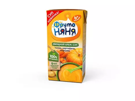 Пюре со сливками овощной крем-суп из тыквы/картофеля/моркови ФрутоНяня
