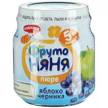 Пюрн "ФрутоНяня" яблоко/черника