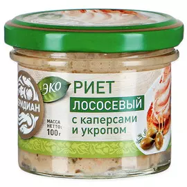 Риет лососевый с каперсами и укропом Меридиан Эко