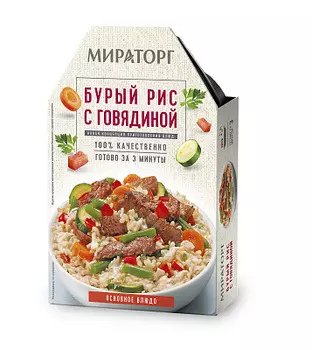 Рис бурый с говядиной micvac Мираторг 180 гр.