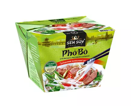 Рисовая лапша суп PHO BO Sen Soy