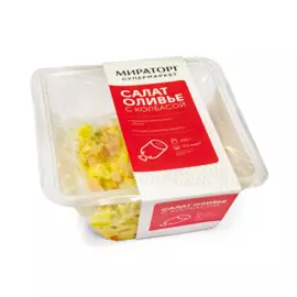 Салат Оливье с колбасой