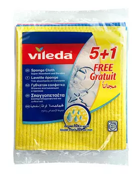 Салфетка губчатая 5+1шт Vileda