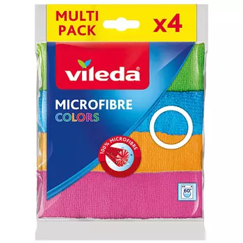 Салфетка Колорс из микрофибры 4шт Vileda