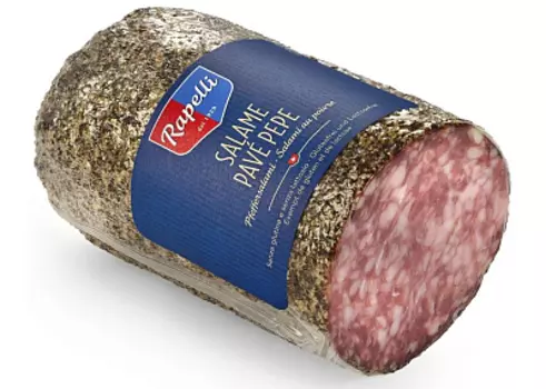 Салями "Паве Пепе" с чёрным перцем сыровяленая весовая Rapelli