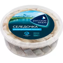 Сельдь филе-кусочки в масле Русское Море