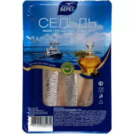 Сельдь филе По-Царски в масле Балтийский Берег